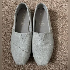 TOMS Light Gray Casual Slip-Ons